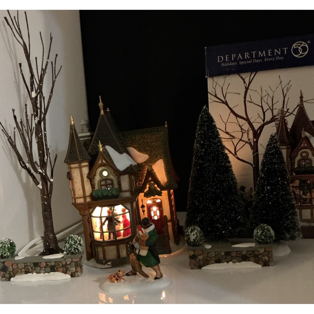 Dept 56 Dickens Village 1 Royal Tree Court Animated Set 58506 With Cord TESTED